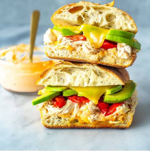 Gourmet Sandwich - Chicken & Avocado On Turkish Pide
